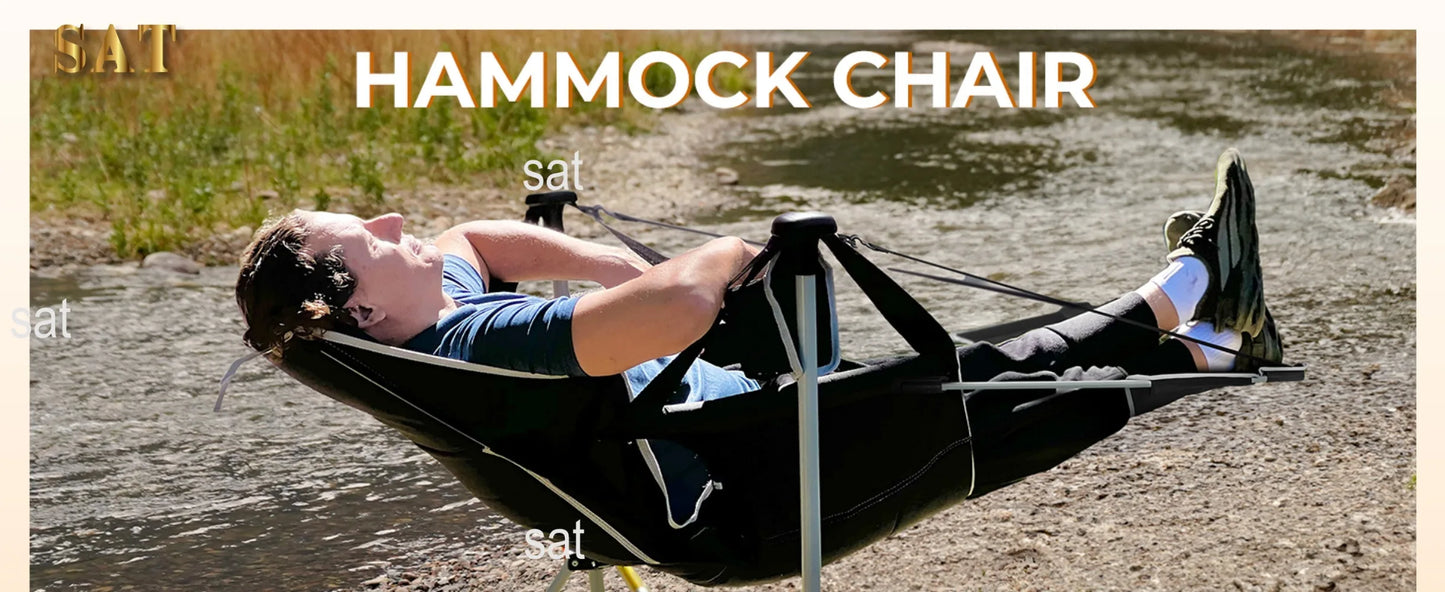 KingCamp Camping Chair, Hammock Chair, Folding Rocking Chair, Aluminum Adjustable Back Swing , Chair with Removable Footrest