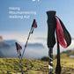 PACOONE Ultralight Folding Multifunction Trekking Pole Portable Anti Shock Alpenstock Snow Walking Stick Outdoor Climbing Hiking