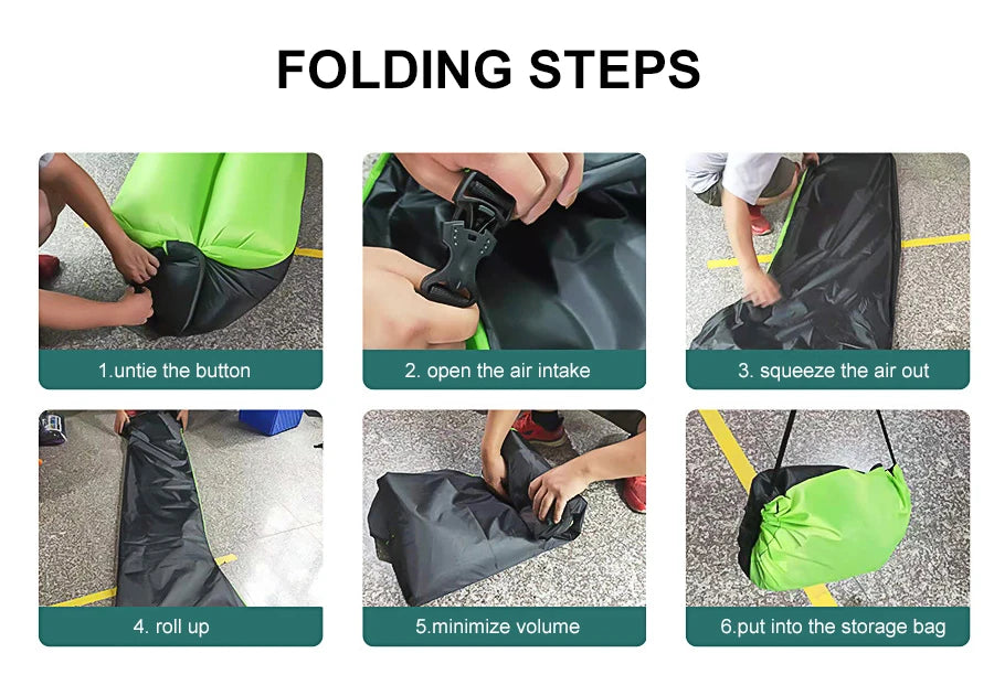 Portable Camping Inflatable Sofa Cushion Waterproof Air Bed Folding Chair Sleeping Bag Outdoor Fast Infaltable Beach Lazy Bags