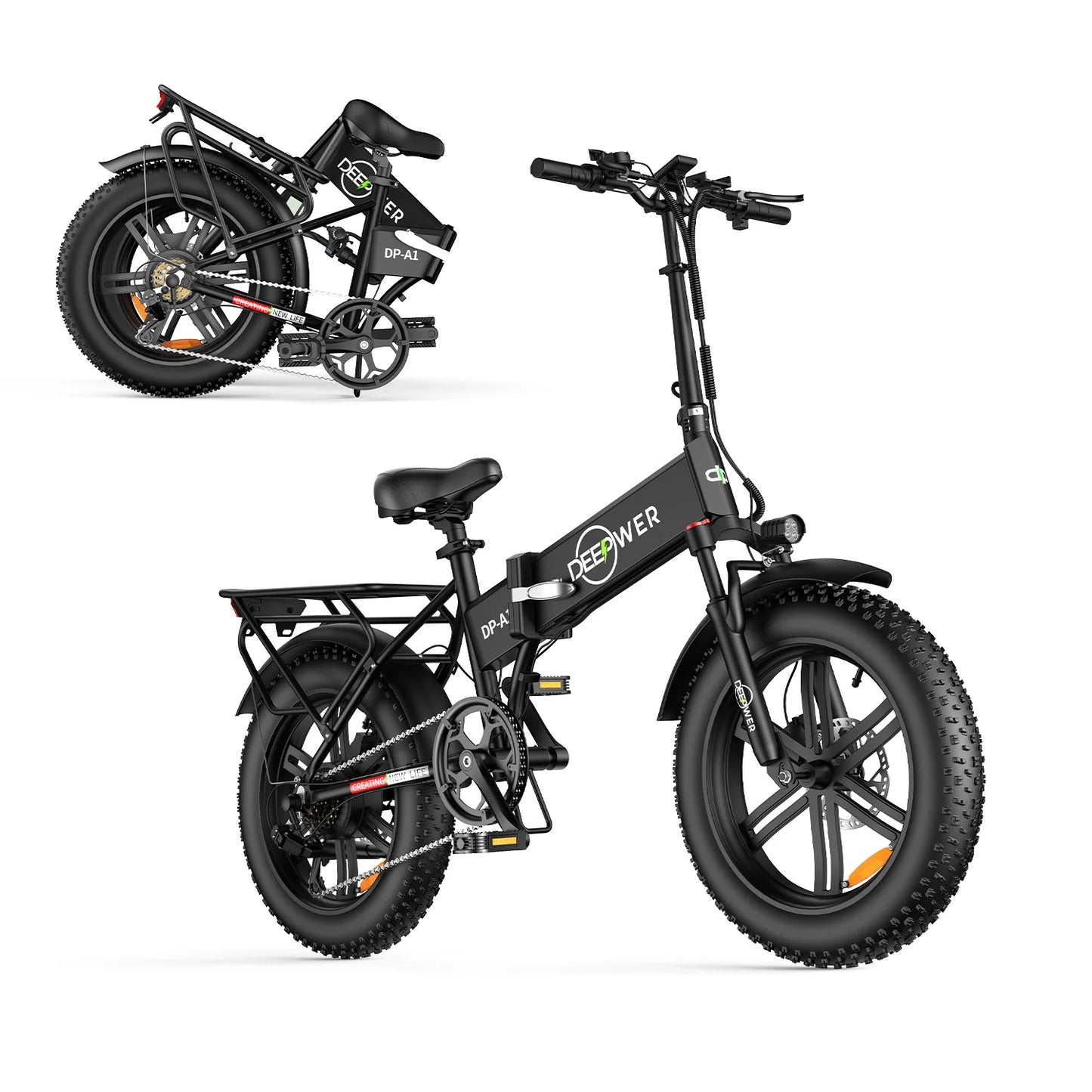 IDOTATA EU Delivery 1000W Electric Bike 48V 20AH Folding Mountain Ebike 20Inch Fat Tire Urban Commuting Electric Bicycle 36MPH