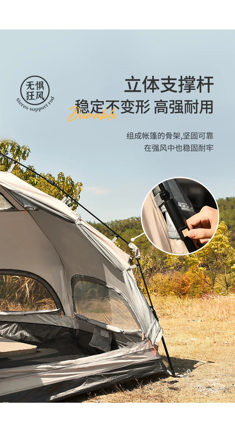 Fully automatic mushroom tent Outdoor camping field camping folding portable quick opening thickened rain proof   tent