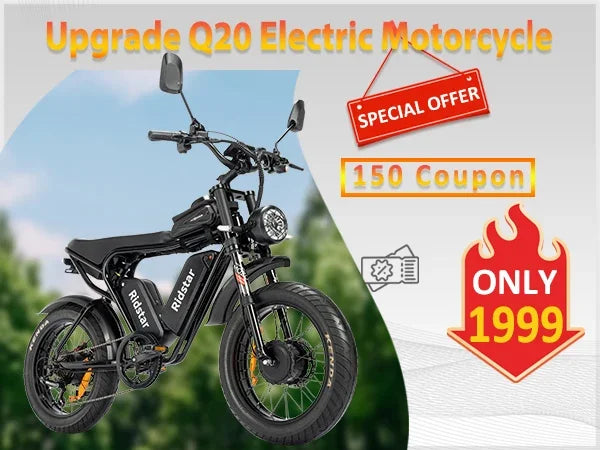 Ridstar Q20 Discount Electric Bike 2000W 52V 40AH Waterproof Powerful Dual Motors 20*4.0 Fat Tires for Mountain Ebike Adults