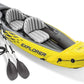 Explorer K2 2-Person Inflatable Kayak with 2 Aluminum Oars and Pump and Challenger K1 1-Person Inflatable Kayak