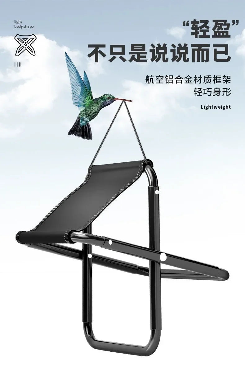 Portable Folding Picnic Stool, Fishing Chair, Ultra Light Furniture, Alloy Folding Stool, Camping Chair