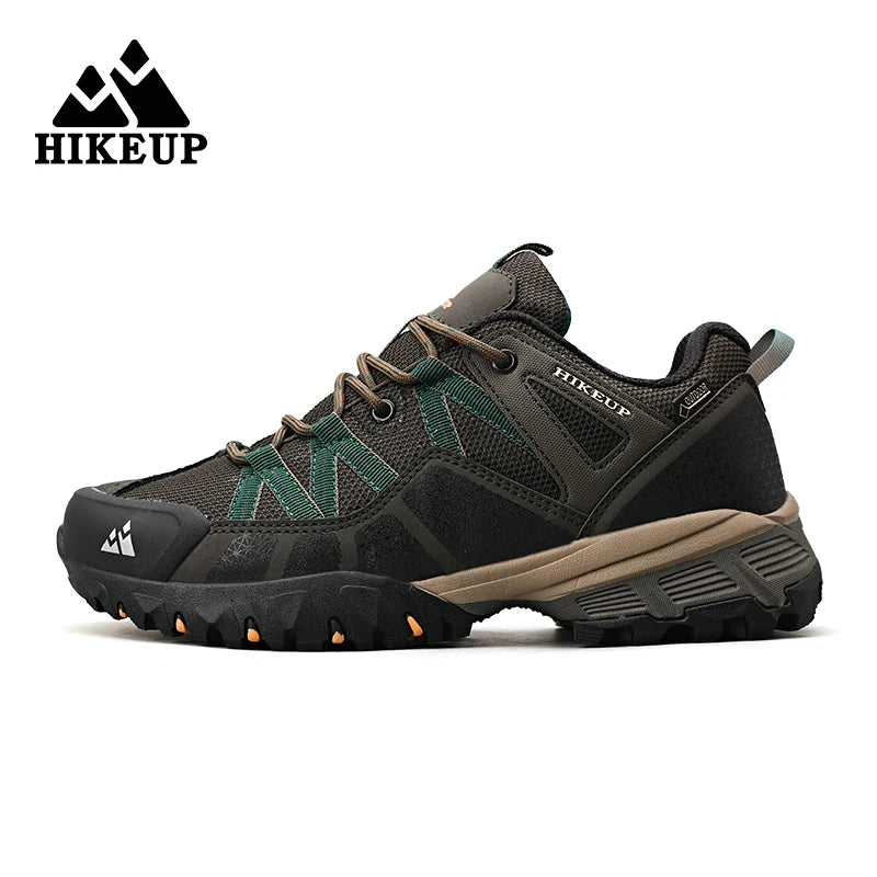 HIKEUP Breathable Cushioning Nonslip Sneakers Men's Hiking Shoes Running Trekking Sneakers Outdoor Mountain Sports Shoes for Men