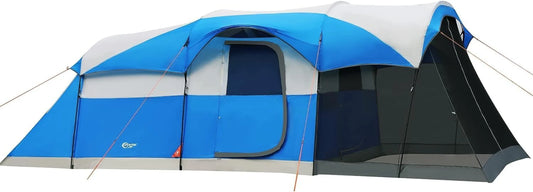 8 Person Family Camping Tent with Screen Room Water Resistant Big Tunnel Tent with Rainfly Large Family Tent for Outdoor Camping