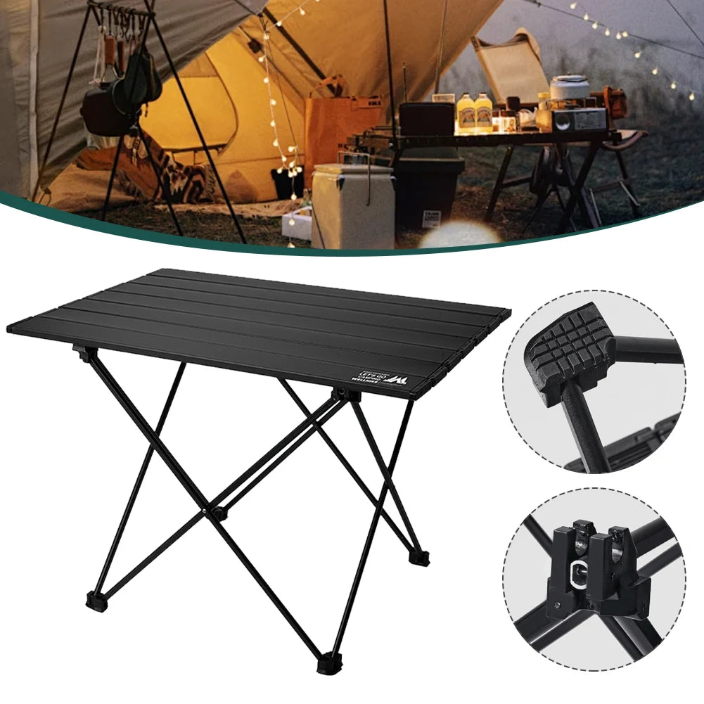 Ultralight Portable Folding Camping Table Foldable Outdoor Dinner Desk  Aluminum Alloy For Garden Party Picnic Egg Roll Table