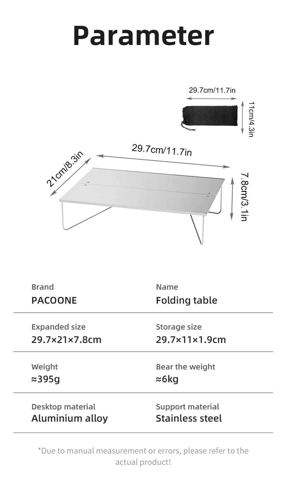 Ultralight Mini Outdoor Table Foldable Aluminum Alloy Camping Table for Travel Picnic Barbecue Lightweight Camping Furniture