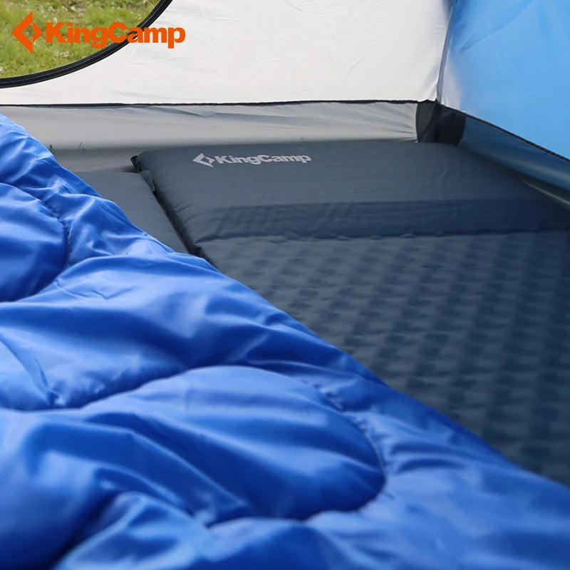 KingCamp Single Self-Inflating Sleeping Mat, Built-in Pillow, Camping Mat, Durable, Suitable For Camping Backpacking, Hiking