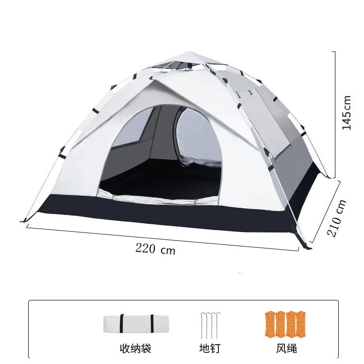 Outdoor Camping Tent Automatic Quick Opening Free Construction of Rain and Thick Camping Tent Portable Collapsible UV Protection