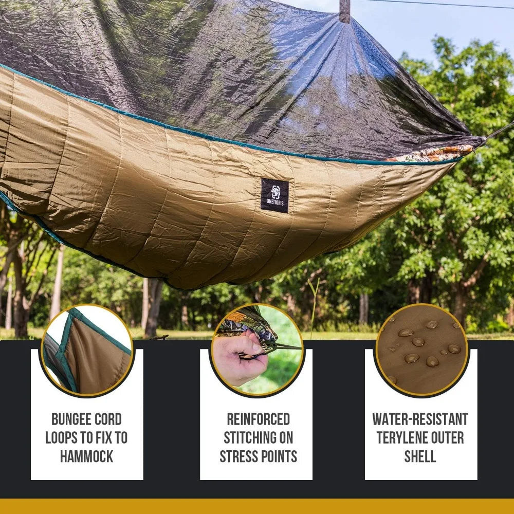 OneTigris Hideout Hammock Underquilt, Full Length Lightweight 4 Season Hammock Gear Underquilt for Hammock Camping Hiking