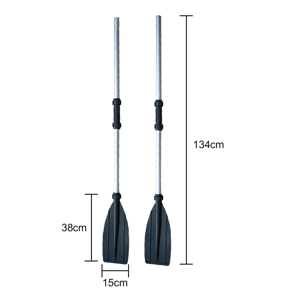 2pcs Kayak Fishing Boat Rafting Paddle Aluminum Alloy Propeller Rod Detachable Surfing Canoe Boating Paddles 134cm Length