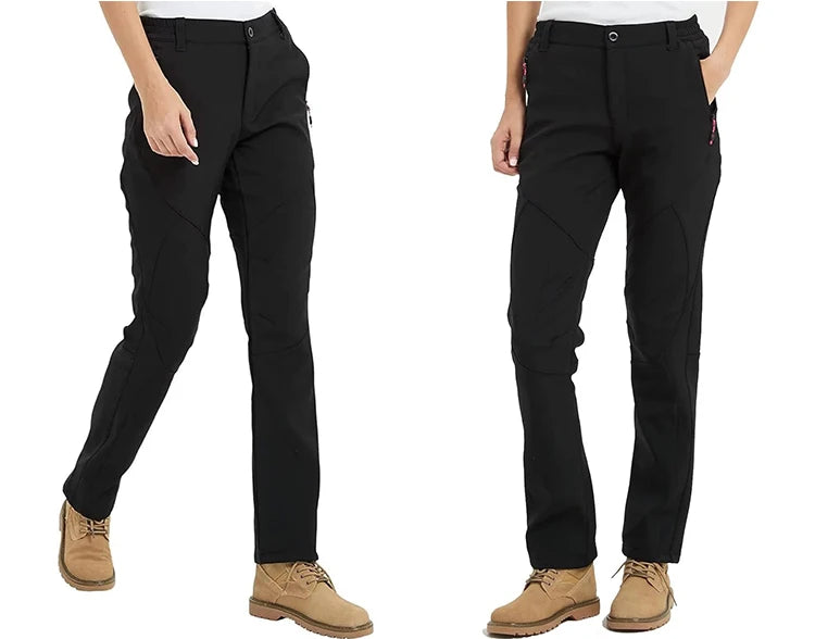 Outdoor Hiking Pants Trekking Fleece Slim Soft Shell Snow Ski Pant Waterproof Windproof Winter Climbing Clothes