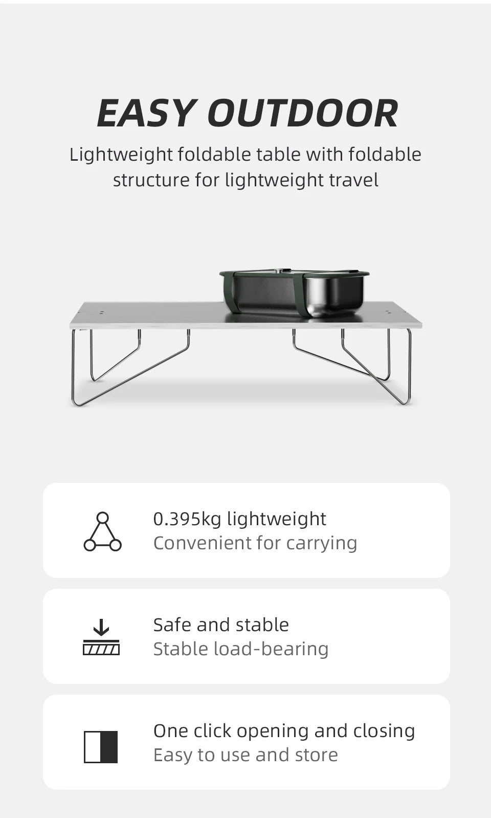 Ultralight Mini Outdoor Table Foldable Aluminum Alloy Camping Table for Travel Picnic Barbecue Lightweight Camping Furniture