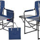 Oversized Camping 2 Pack, Portable Folding Lawn Chairs for Adults Heavy Duty with Side Table,Foldable Camp Chairs