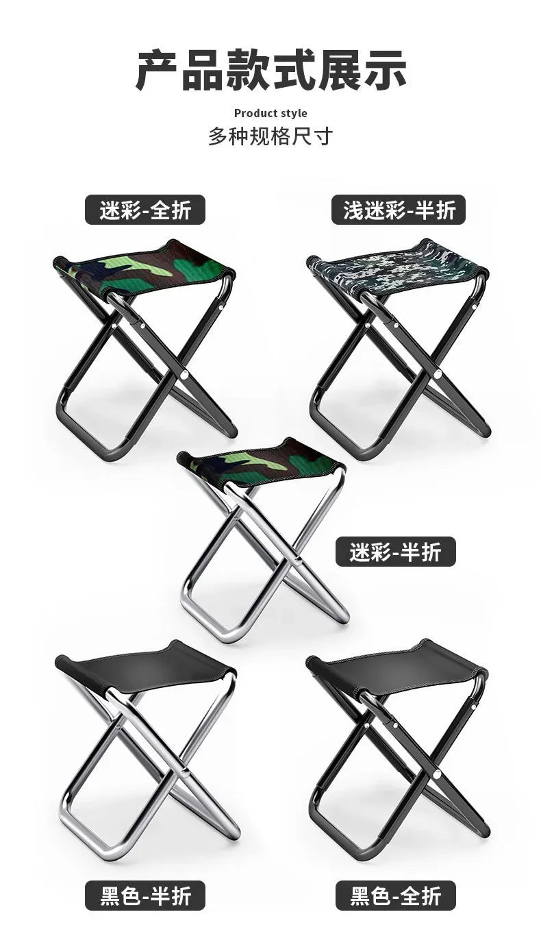 Portable Folding Picnic Stool, Fishing Chair, Ultra Light Furniture, Alloy Folding Stool, Camping Chair