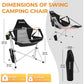 KingCamp Camping Chair, Hammock Chair, Folding Rocking Chair, Aluminum Adjustable Back Swing , Chair with Removable Footrest