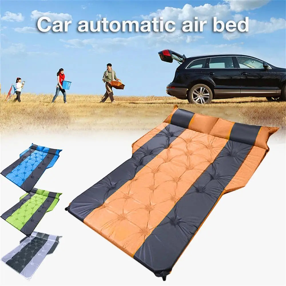 180*132*5cm Car Air Inflatable Travel Mattress 3pcs Set Auto Blow Up Camping Bed Outdoor Air Mattress Raised Airbed In The Car