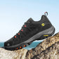 HIKEUP Leather Men‘s Outdoor Hiking Shoes Tourist Trekking Sneakers Mountain Climbing Trail Jogging Shoes For Men Factory Outlet