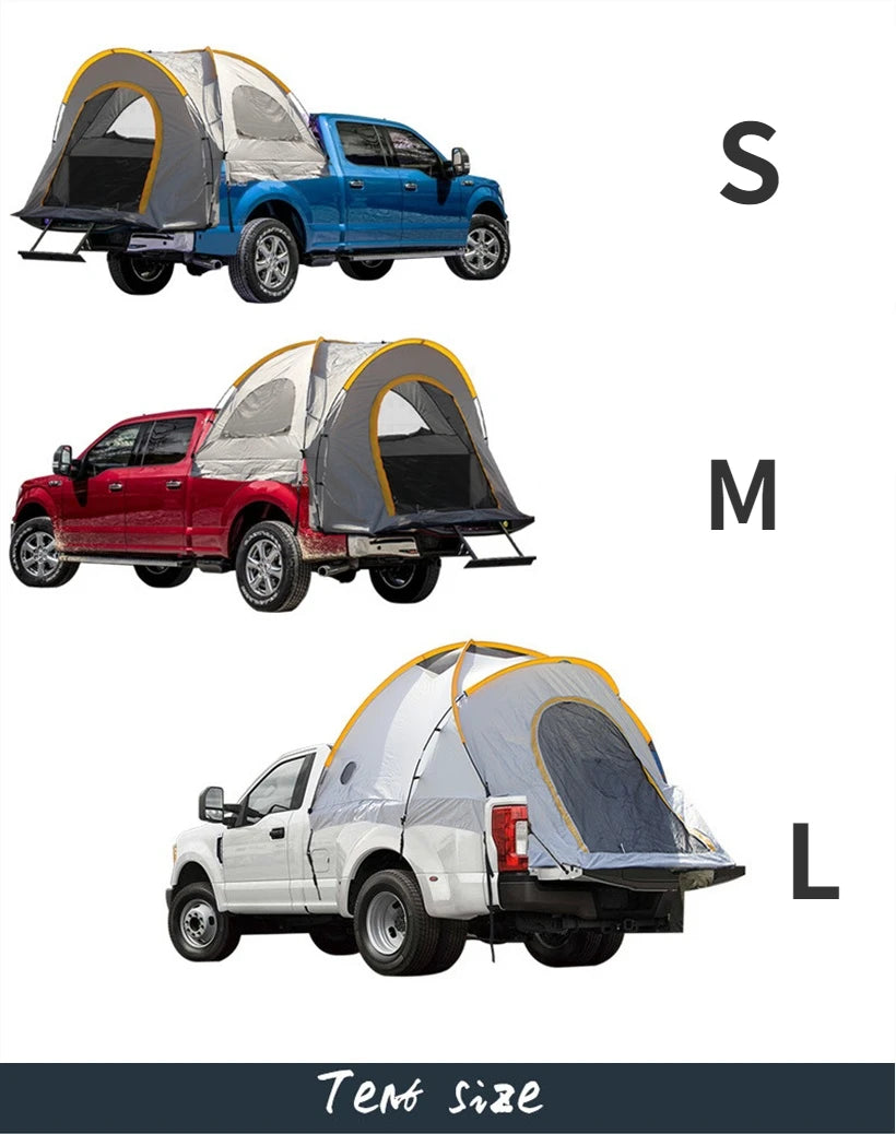 Car Rear Tent Field Camping Pickup Truck Side Tents Fishing Automatic Roof Tent Oxford Cloth For Toyota Tundra Tacoma Titan