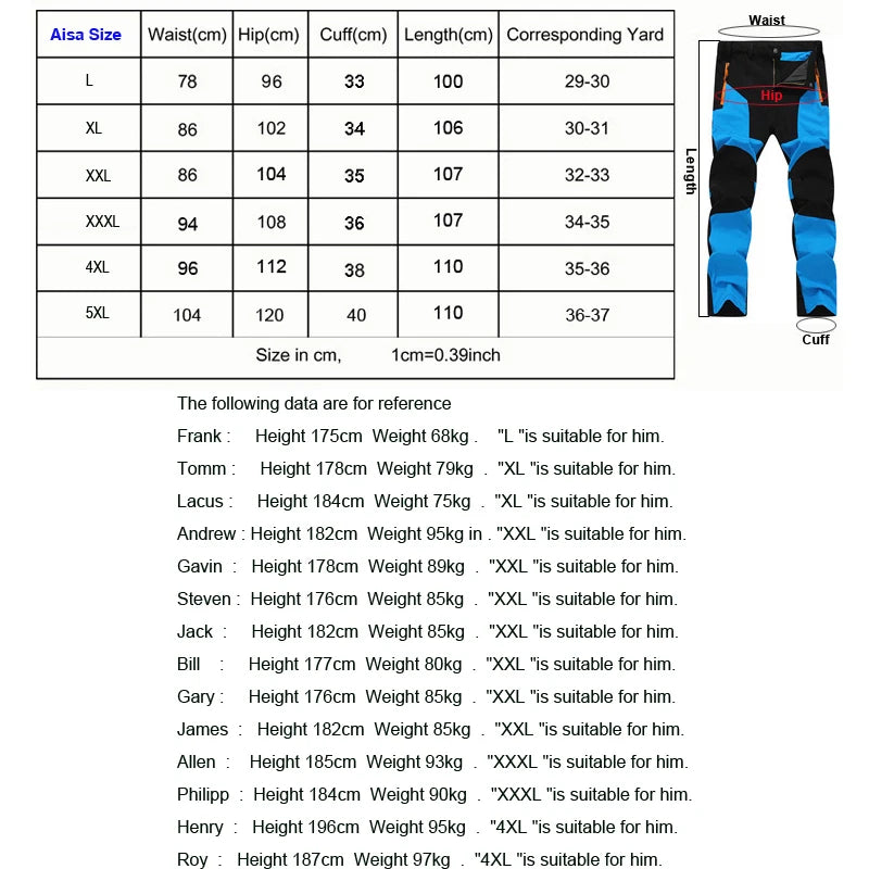 TRVLWEGO Summer Climb Trekking Camping Men Pants Quick Drying UV Resistant Active Waterproof Hiking Trousers Cycling Fishing 4XL