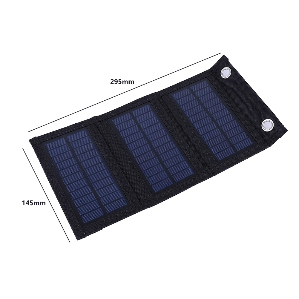 Outdoor Hiking Waterproof Foldable Solar panel For Phone power bank Solar USB Portable Solar Cells Charger camping Accessories