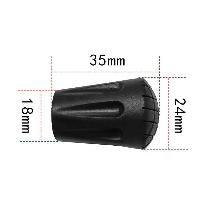 Hiking Pole Replacement Tips Walking Stick Tips Rubber Non-slip Trekking Pole Tips Replacement Rubber Feet For Walking