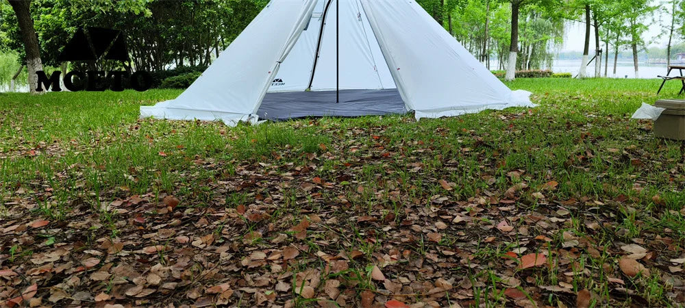 Lightweight Tipi Hot Tents with Stove Jack, Standing Room,Teepee Tent for Hunting, Family Team Camping,Brown, 6-8Persons