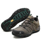 HIKEUP Four-Season Men's Hiking Shoes Outdoor Sports Genuine Leather Wear-Resistant Climbing Shoes Rubber Sole Trekking Sneaker