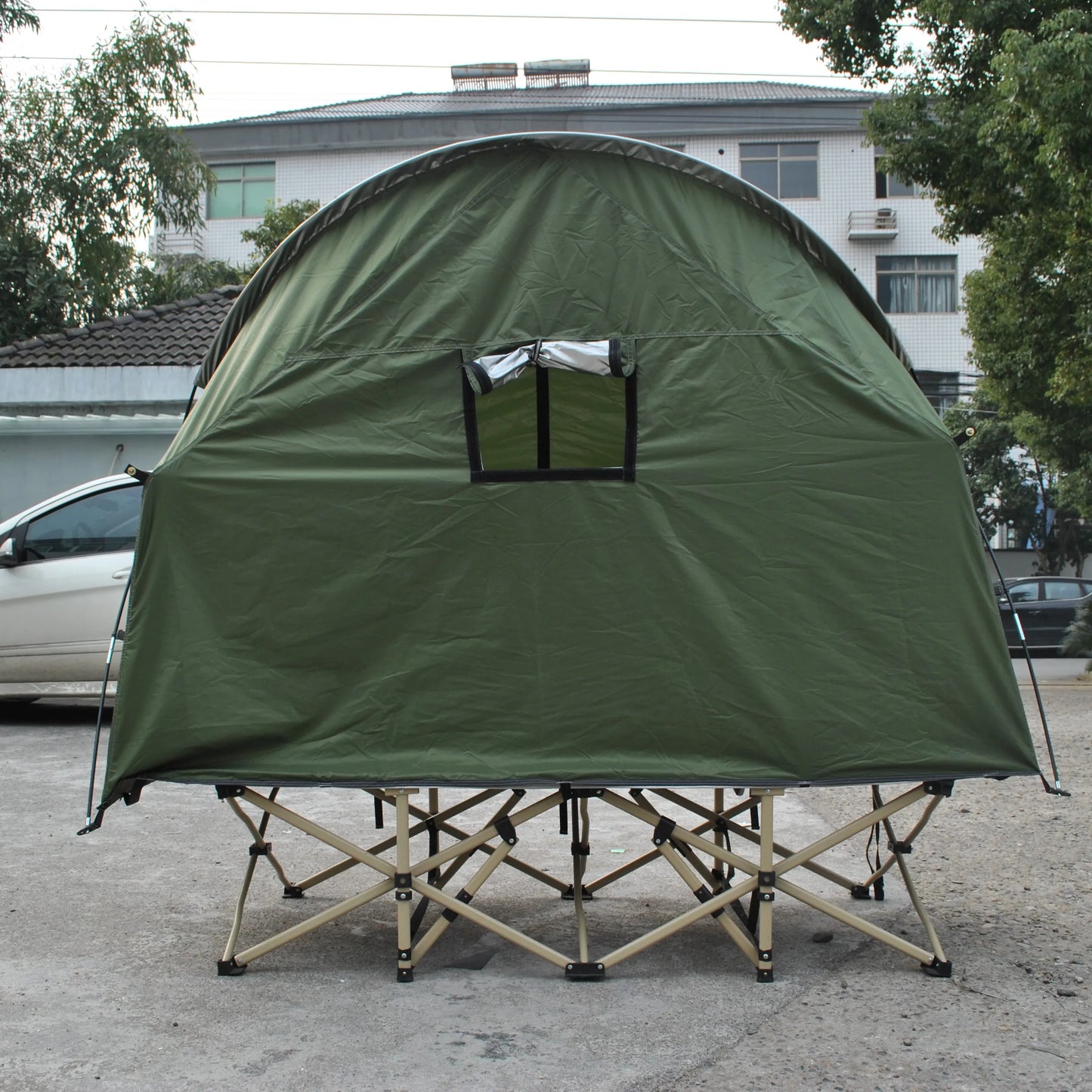 Solo Durable Camping Cot Tent with Waterproof Warm Features 4000mm Lightweight Design Camping equipment- exclude bed