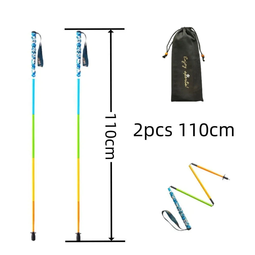 Ultra Light Weight Trekking Poles Foldable Hiking Sticks Carbon Fiber Hiking Poles Walking Sticks Trekking Stick