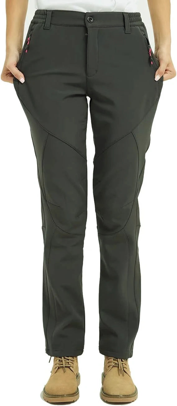 Outdoor Hiking Pants Trekking Fleece Slim Soft Shell Snow Ski Pant Waterproof Windproof Winter Climbing Clothes