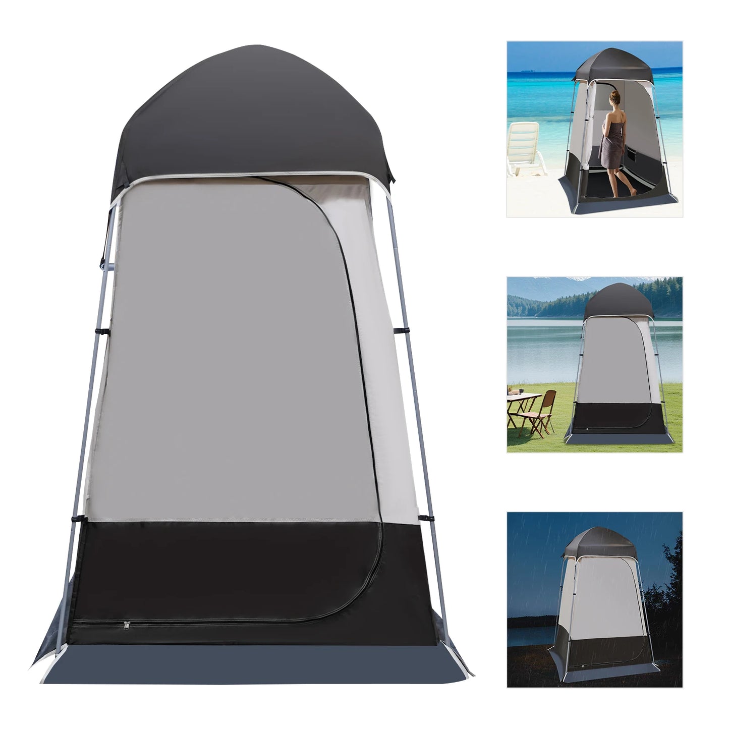 Foldable Outdoor Camping Tent Portable Shower Tent Privacy Changing Room for Seaside Beach Travel Removable Portable Toilet Tent