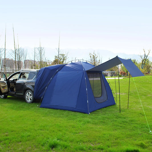 Car Rear Tent for SUV, Van Back Door, Vehicle Tent with Large Awning, Family SUV Camping Tent, Minivan Tents