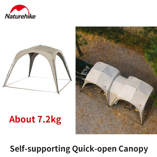 Naturehike Dome Tent Canopy Waterproof PU5000+ UPF12500+ Quick Open Docking Tent Outdoor Camping Large Sunshade Tarp Family