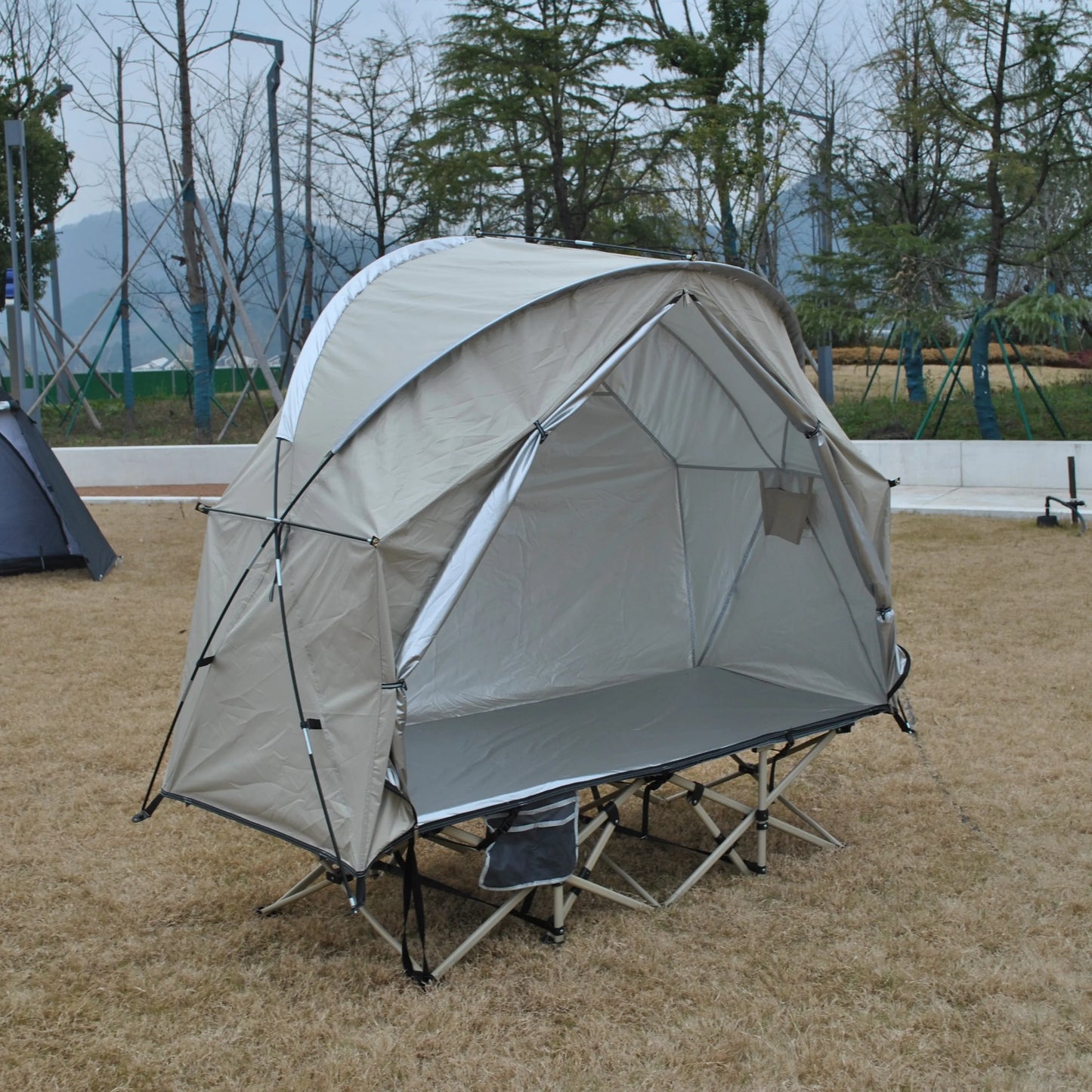 Solo Durable Camping Cot Tent with Waterproof Warm Features 4000mm Lightweight Design Camping equipment- exclude bed