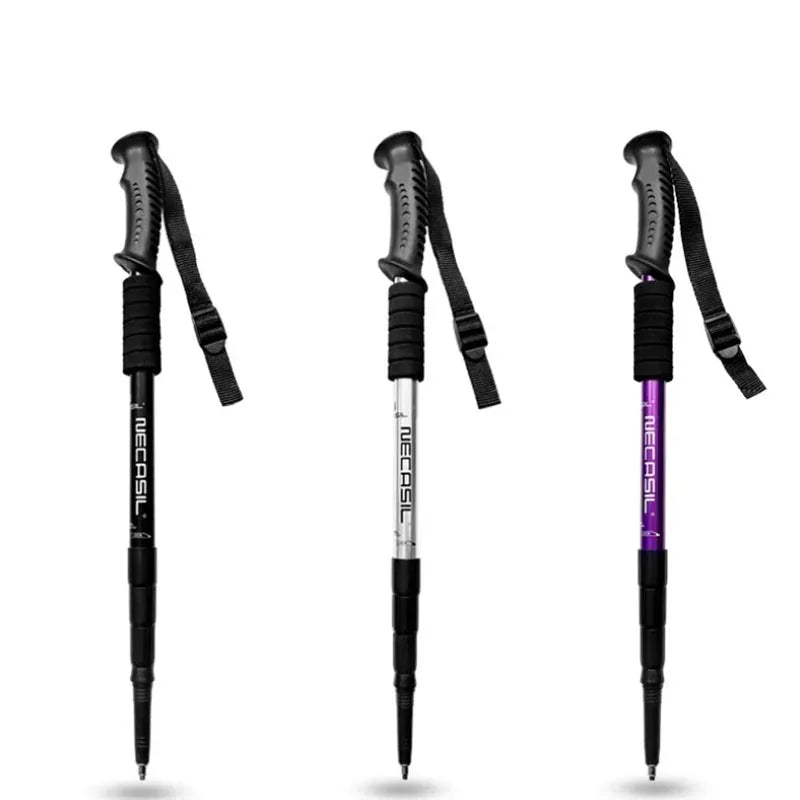 Aluminium Alloy Teleskopic Stick Hiking Poles Bastão De Trekking Walking Stick Ultralight Absorber Walking Cane Alpenstock