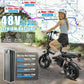 Folding Electric Bike 600WPeak Brushless,Max 70miles Range(Pure Electricity),Commuter Ebike for Adults & Teens,UL 2849 Certified