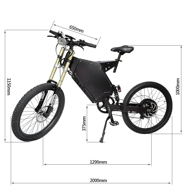 Y  Cheap good price 72V 5000W 8000W 12000W 21inch Electric Hybrid Bike